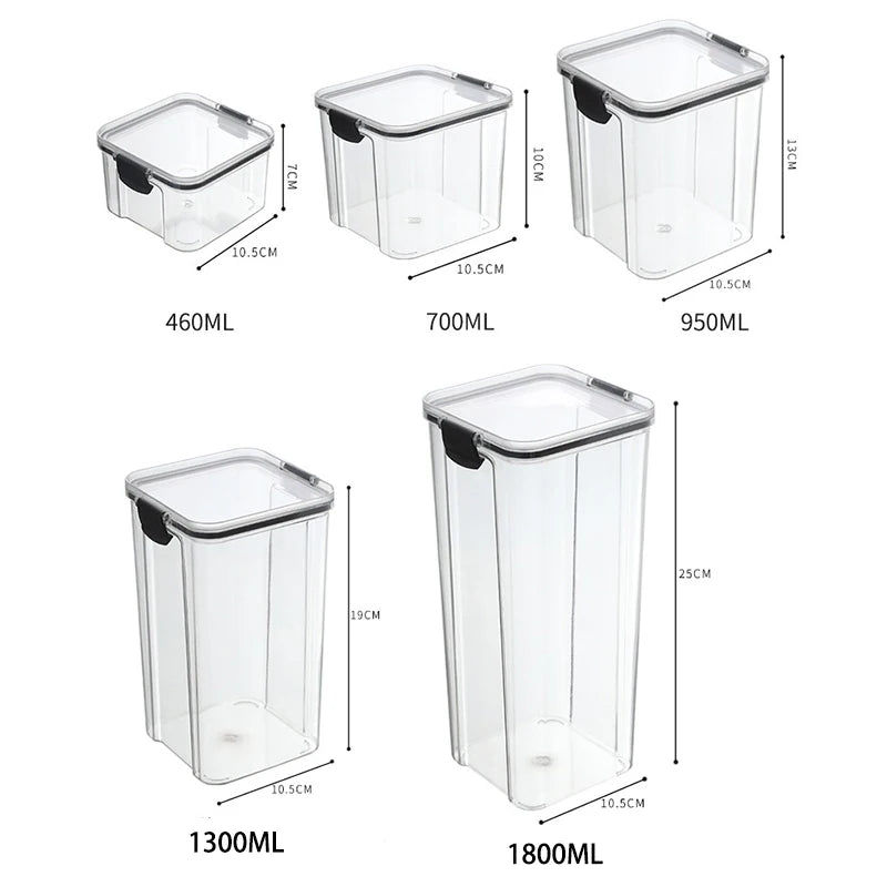 Airtight Kitchen Jars 5-Set