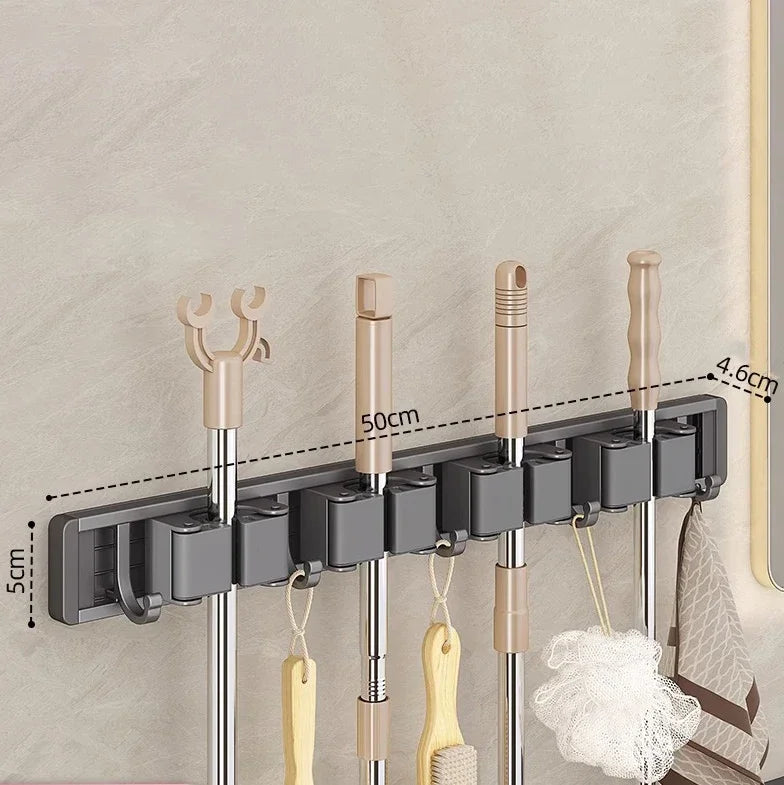 Wall-Mounted Broom/Utility Holder