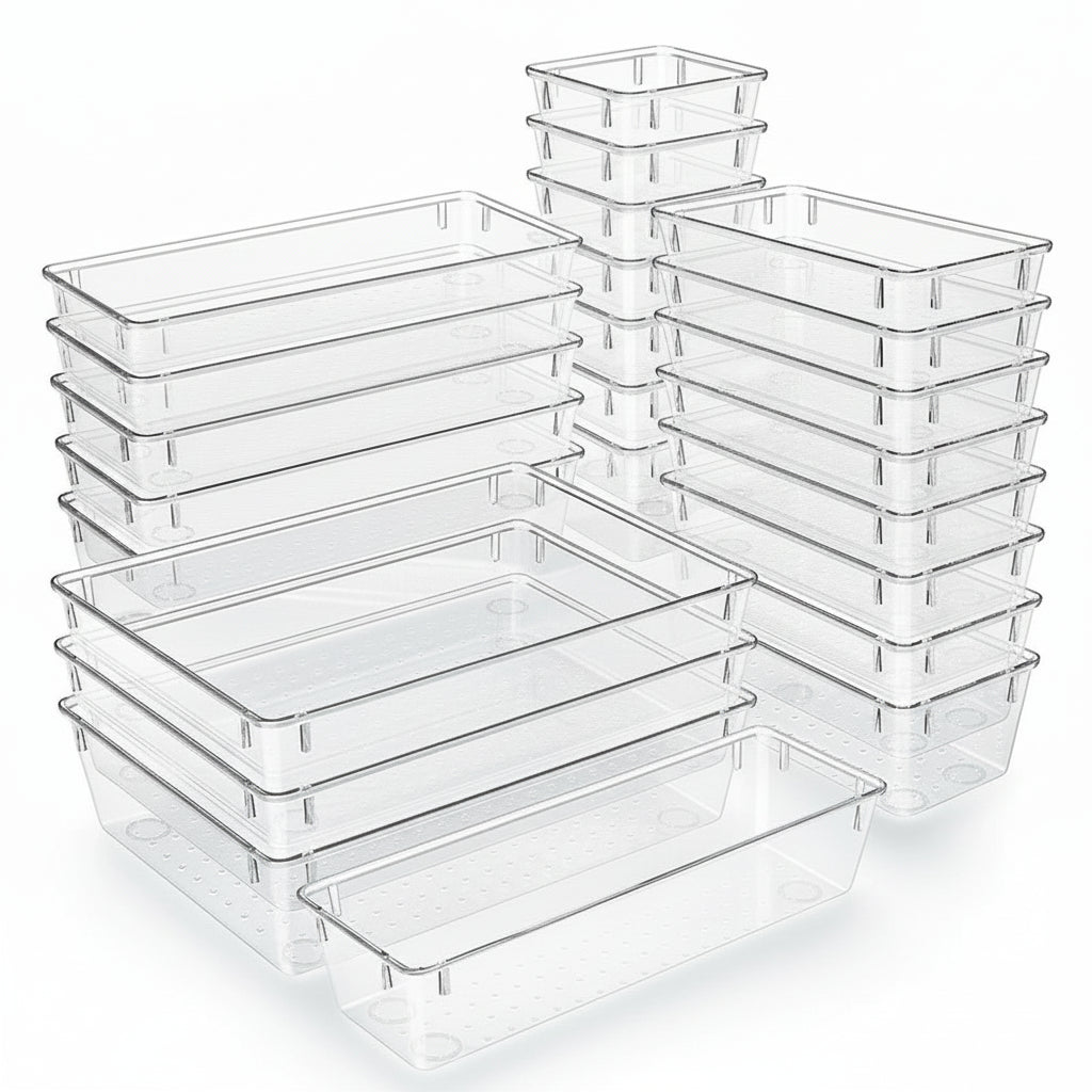 Drawer Organizers Clear Set