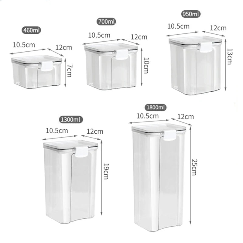 Airtight Kitchen Jars 5-Set
